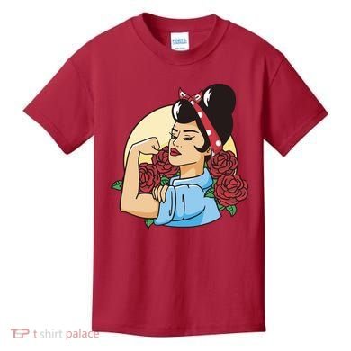 Rockabilly Rosie Strong Kids T-Shirt
