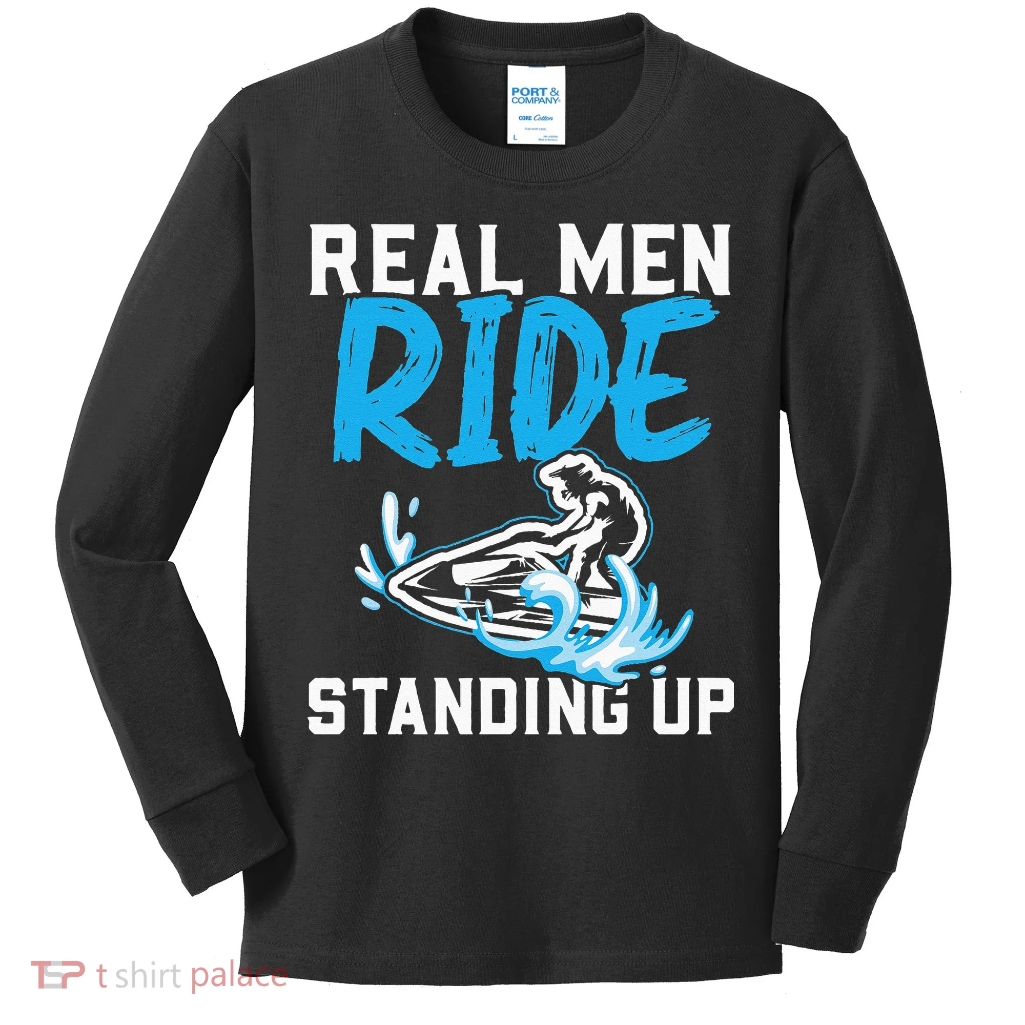 Real Ride Stand Up Jet Ski Kids Long Sleeve Shirt