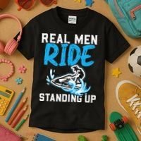 Real Ride Stand Up Jet Ski Kids T-Shirt thumb 3