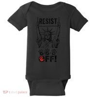 Resist Resistance Statue Of Liberty Hands Off Protest Baby Bodysuit thumb 0