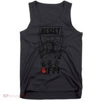 Resist Resistance Statue Of Liberty Hands Off Protest Tank Top thumb 0