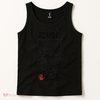 Resist Resistance Statue Of Liberty Hands Off Protest Tank Top thumb 2