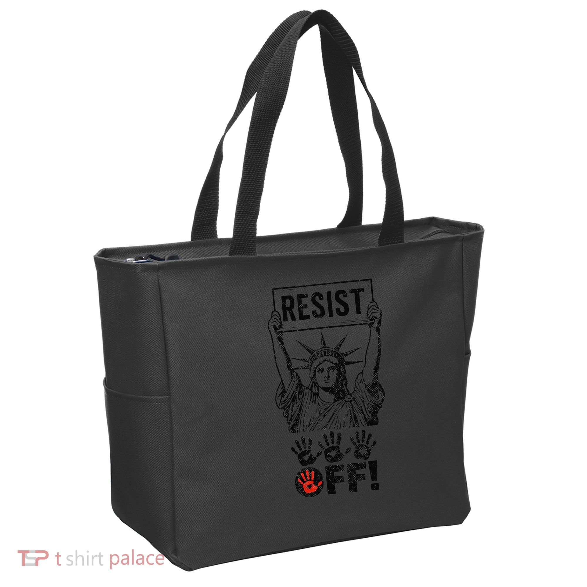 Resist Resistance Statue Of Liberty Hands Off Protest Tote Bag