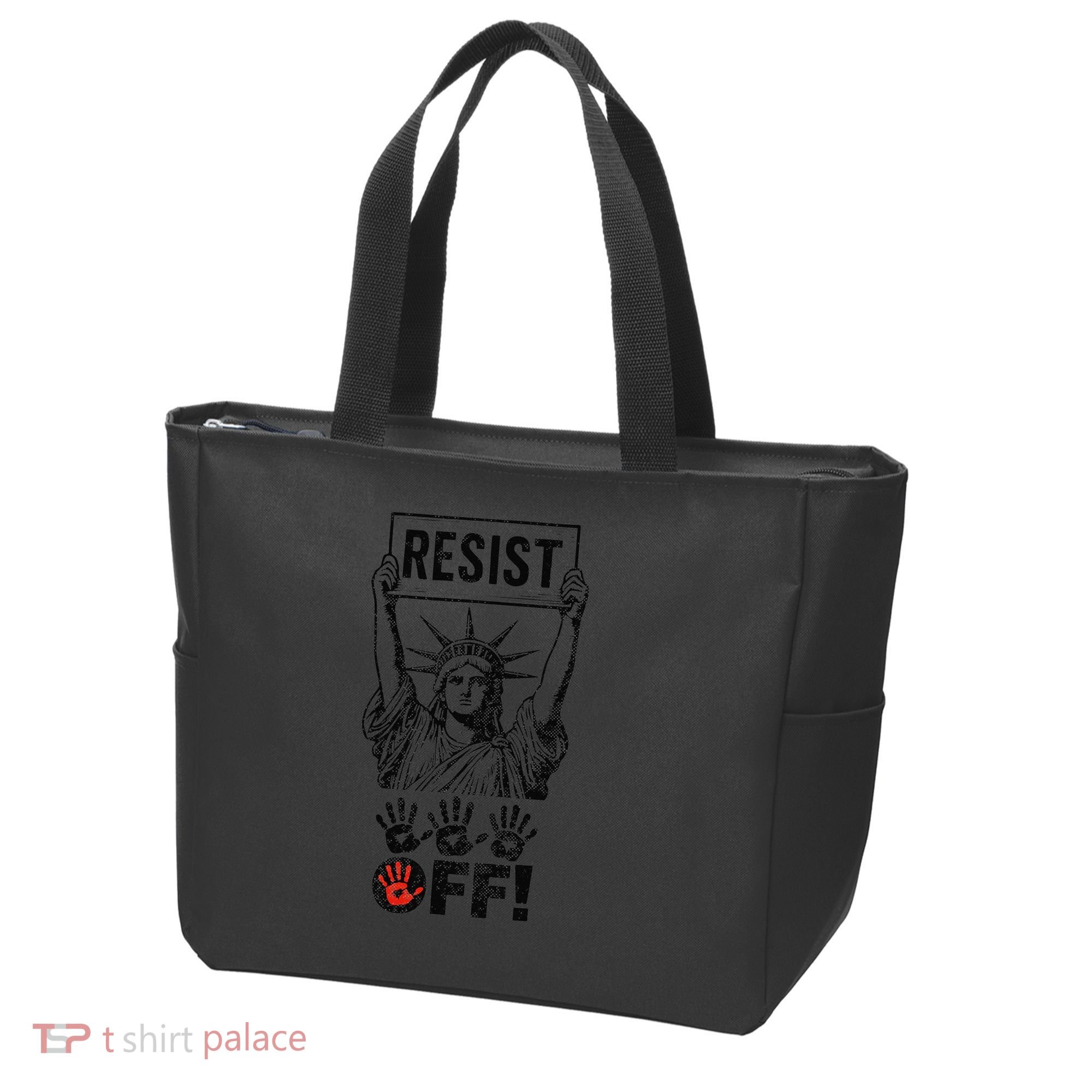 Resist Resistance Statue Of Liberty Hands Off Protest Tote Bag