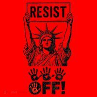 Resist Resistance Statue Of Liberty Hands Off Protest Santa Hat thumb 1