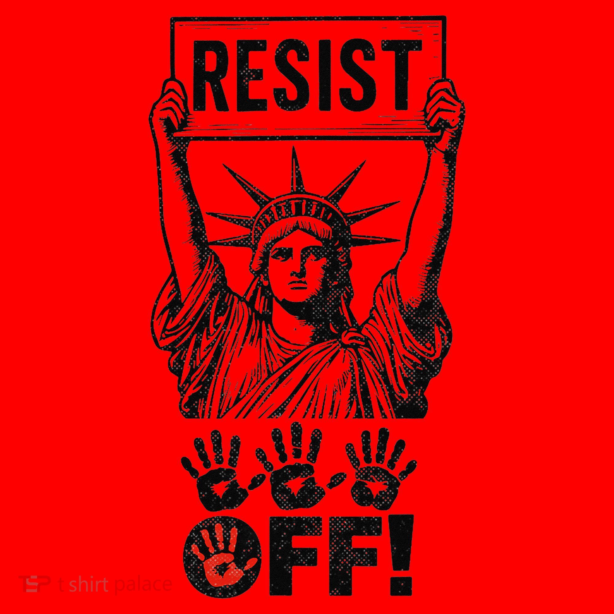 Resist Resistance Statue Of Liberty Hands Off Protest Santa Hat