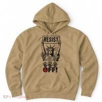 Resist Resistance Statue Of Liberty Hands Off Protest Hoodie thumb 0