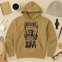 Resist Resistance Statue Of Liberty Hands Off Protest Hoodie thumb 3