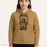 Resist Resistance Statue Of Liberty Hands Off Protest Hoodie thumb 5