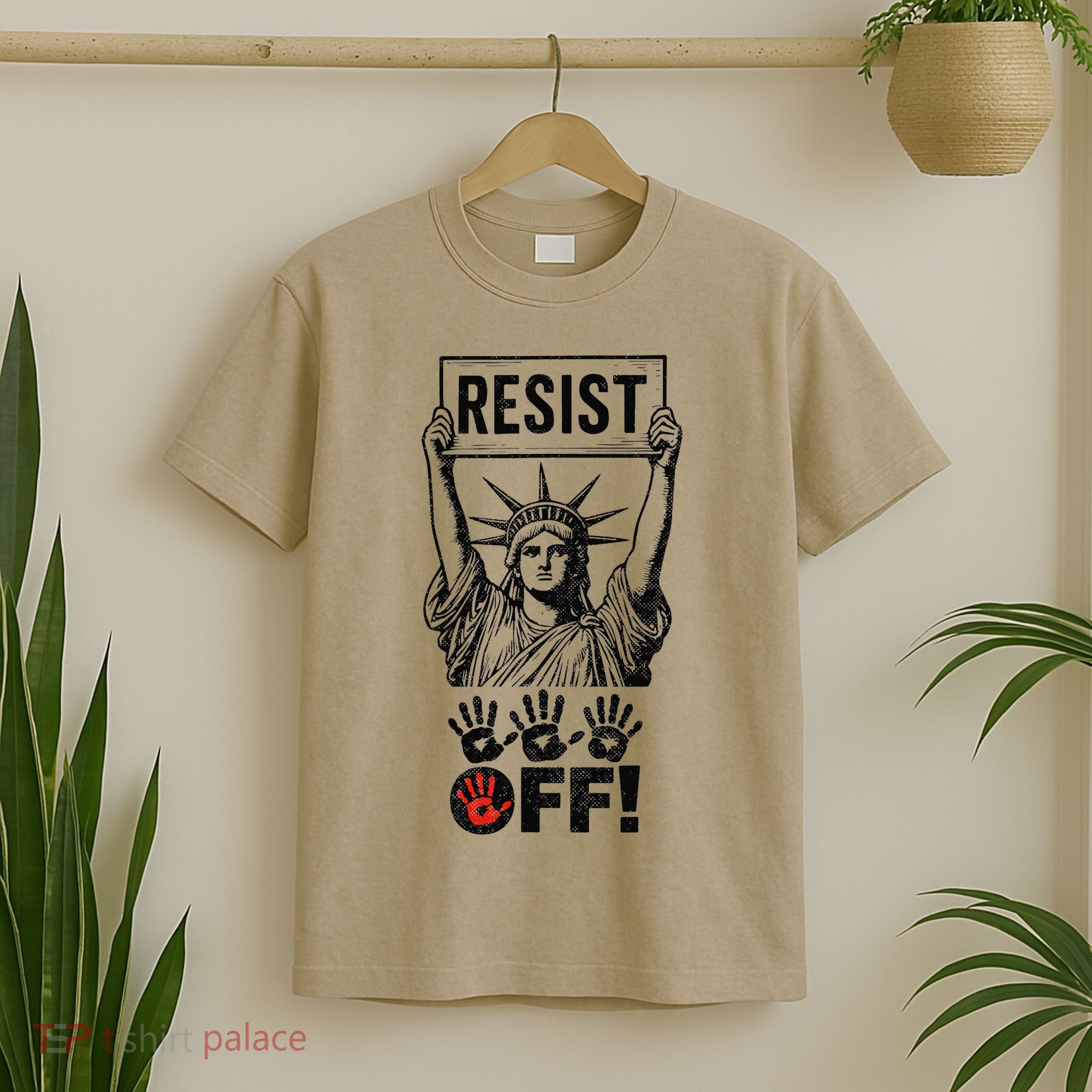 Resist Resistance Statue Of Liberty Hands Off Protest T-Shirt