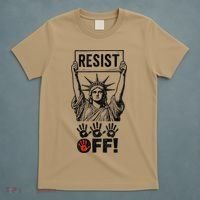Resist Resistance Statue Of Liberty Hands Off Protest T-Shirt thumb 5