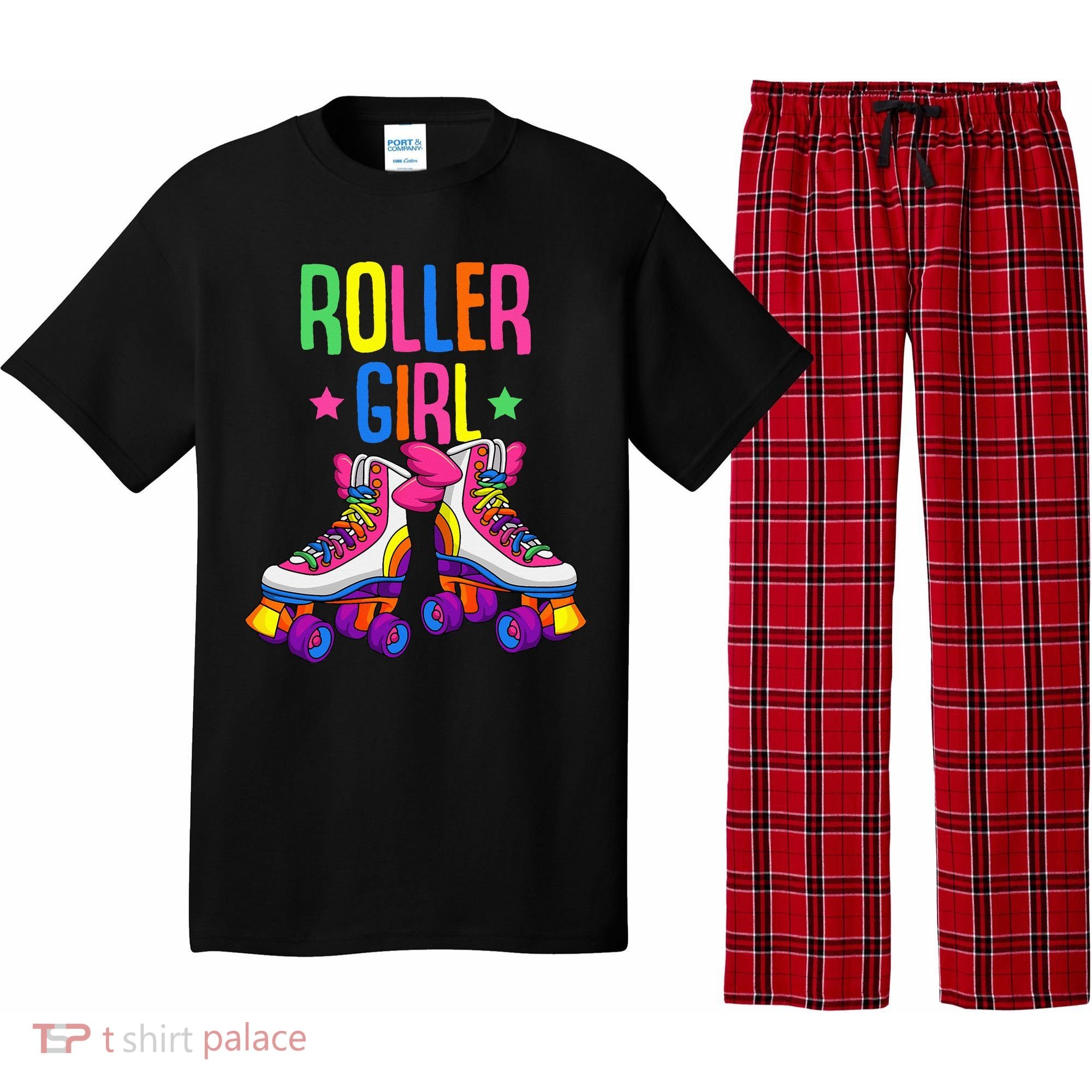 Roller Roller Skates Skating Pajama Set