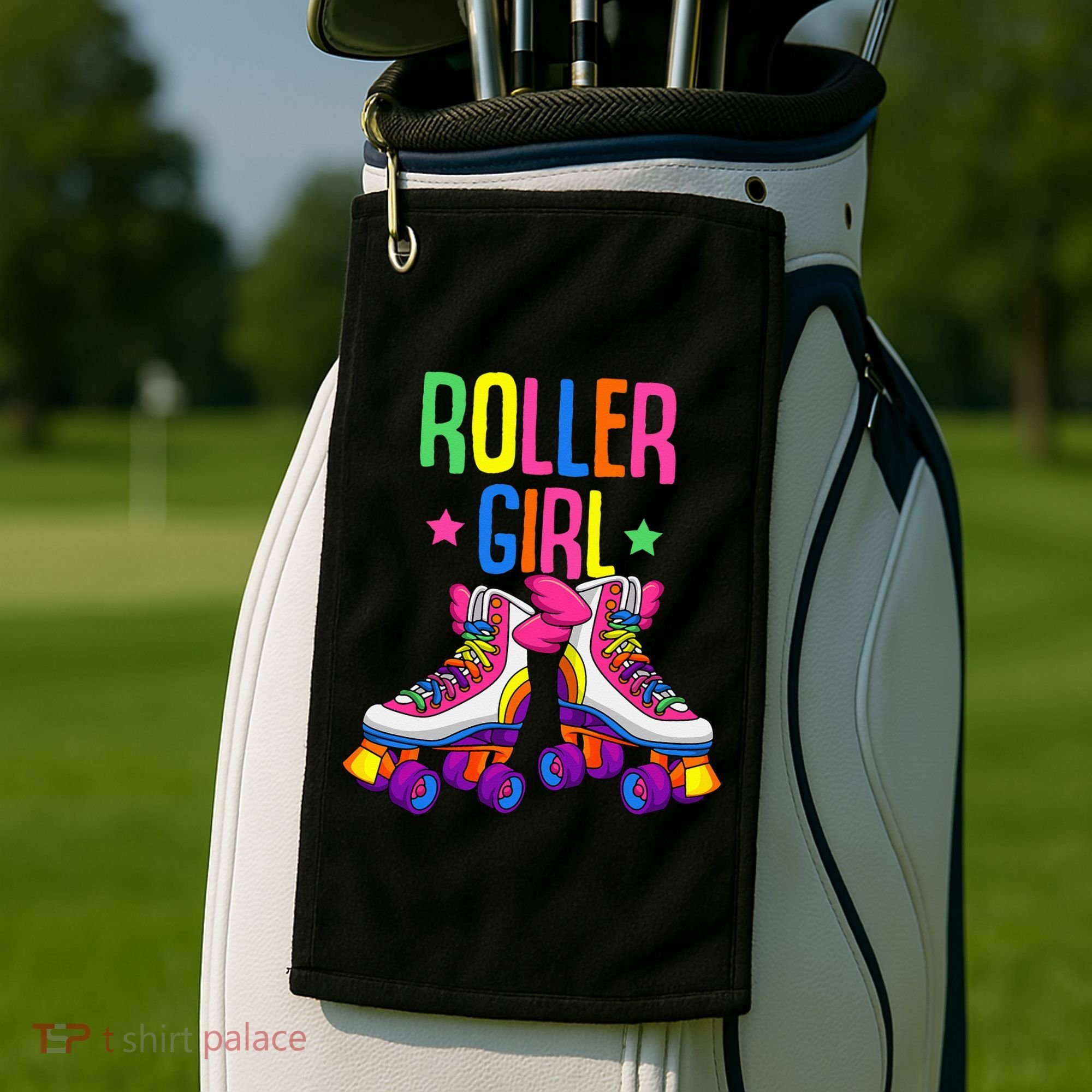 Roller Roller Skates Skating Golf Towel