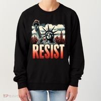 Retro Resist Statue Of Liberty Activism Freedom Protest Art  Women's Sweatshirt thumb 0