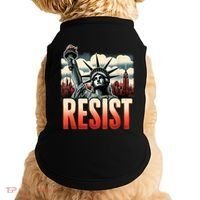 Retro Resist Statue Of Liberty Activism Freedom Protest Art  Doggie Tank thumb 0