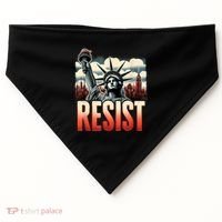 Retro Resist Statue Of Liberty Activism Freedom Protest Art  USA-Made Doggie Bandana thumb 0
