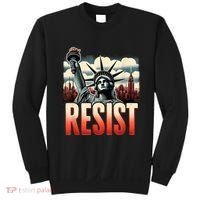 Retro Resist Statue Of Liberty Activism Freedom Protest Art  Sweatshirt thumb 0