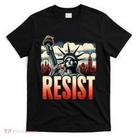 Retro Resist Statue Of Liberty Activism Freedom Protest Art  T-Shirt thumb 0