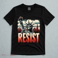 Retro Resist Statue Of Liberty Activism Freedom Protest Art  T-Shirt thumb 5