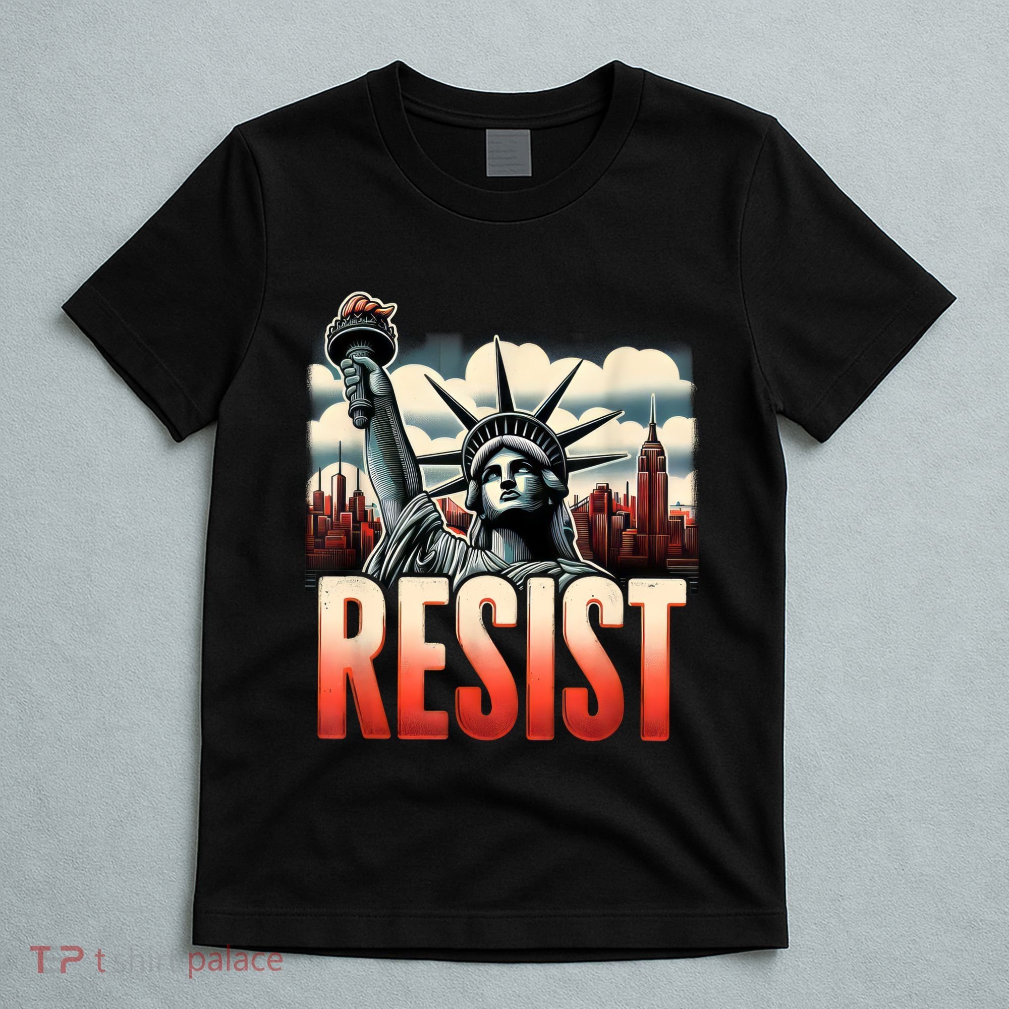 Retro Resist Statue Of Liberty Activism Freedom Protest Art  T-Shirt