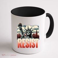 Retro Resist Statue Of Liberty Activism Freedom Protest Art  Coffee Mug thumb 1