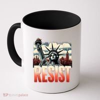 Retro Resist Statue Of Liberty Activism Freedom Protest Art  Coffee Mug thumb 0