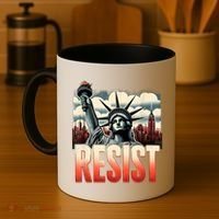 Retro Resist Statue Of Liberty Activism Freedom Protest Art  Coffee Mug thumb 4