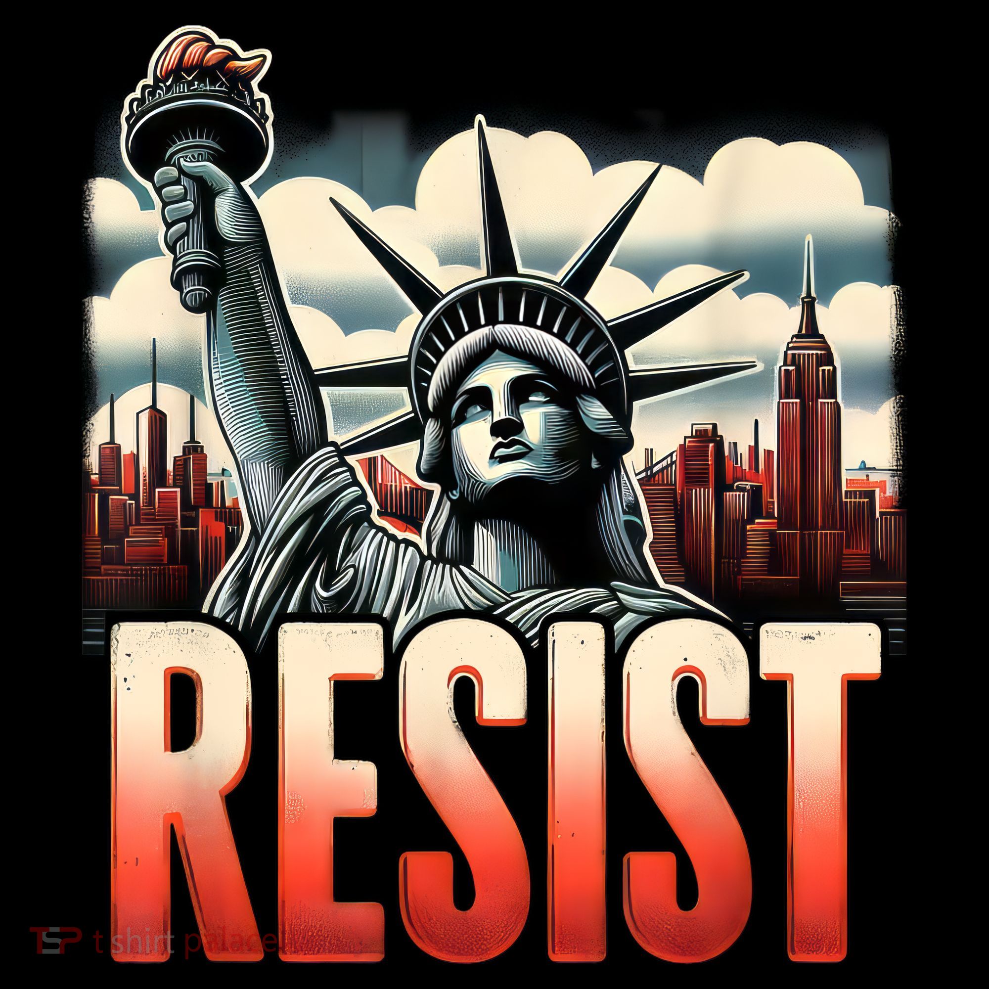 Retro Resist Statue Of Liberty Activism Freedom Protest Art  Coffee Mug