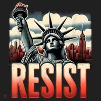 Retro Resist Statue Of Liberty Activism Freedom Protest Art  Beanie thumb 2