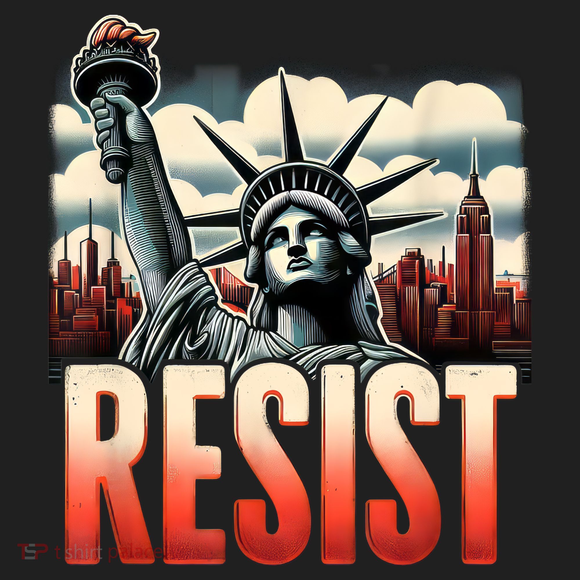 Retro Resist Statue Of Liberty Activism Freedom Protest Art  Beanie