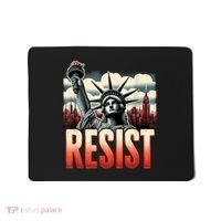 Retro Resist Statue Of Liberty Activism Freedom Protest Art  Mousepad thumb 0