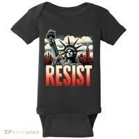 Retro Resist Statue Of Liberty Activism Freedom Protest Art  Baby Bodysuit thumb 0