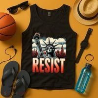 Retro Resist Statue Of Liberty Activism Freedom Protest Art  Tank Top thumb 4