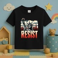 Retro Resist Statue Of Liberty Activism Freedom Protest Art  Toddler T-Shirt thumb 3