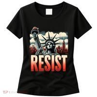 Retro Resist Statue Of Liberty Activism Freedom Protest Art  Women's T-Shirt thumb 0