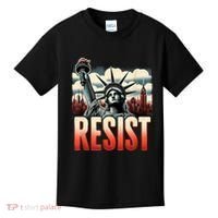Retro Resist Statue Of Liberty Activism Freedom Protest Art  Kids T-Shirt thumb 0