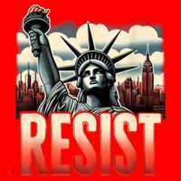 Retro Resist Statue Of Liberty Activism Freedom Protest Art  Santa Hat thumb 1