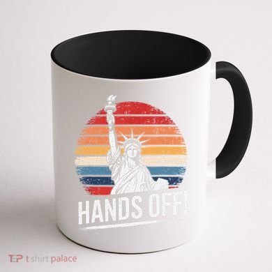 Resist Resistance Statue Of Liberty Hands Off Protest Coffee Mug back