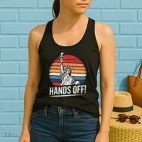 Resist Resistance Statue Of Liberty Hands Off Protest Women's Tank Top thumb 2