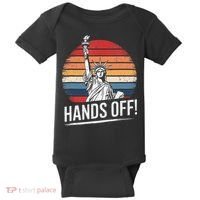 Resist Resistance Statue Of Liberty Hands Off Protest Baby Bodysuit thumb 0