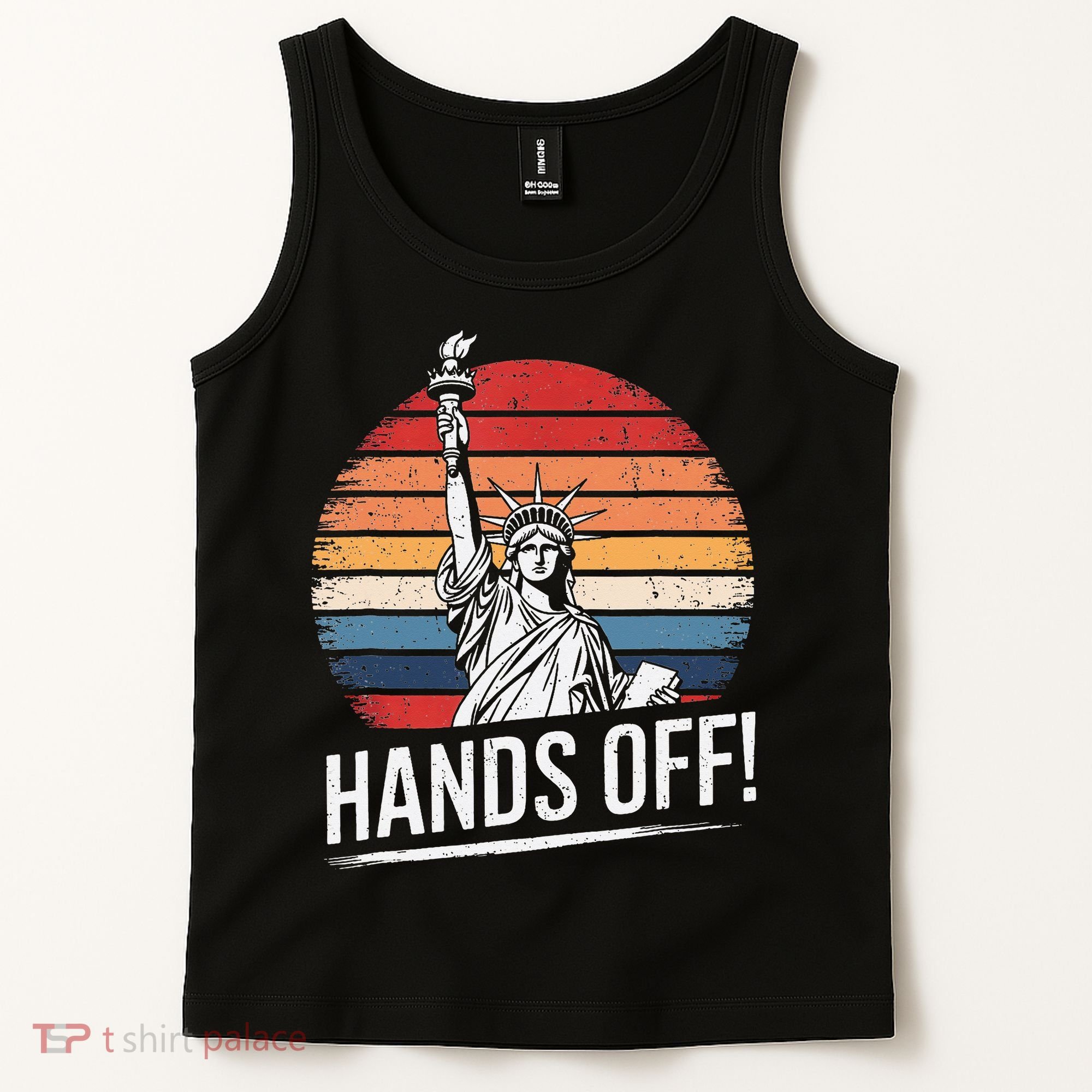 Resist Resistance Statue Of Liberty Hands Off Protest Tank Top