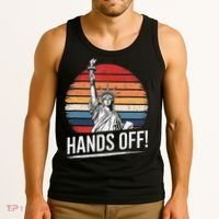 Resist Resistance Statue Of Liberty Hands Off Protest Tank Top thumb 3