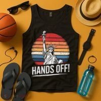 Resist Resistance Statue Of Liberty Hands Off Protest Tank Top thumb 4