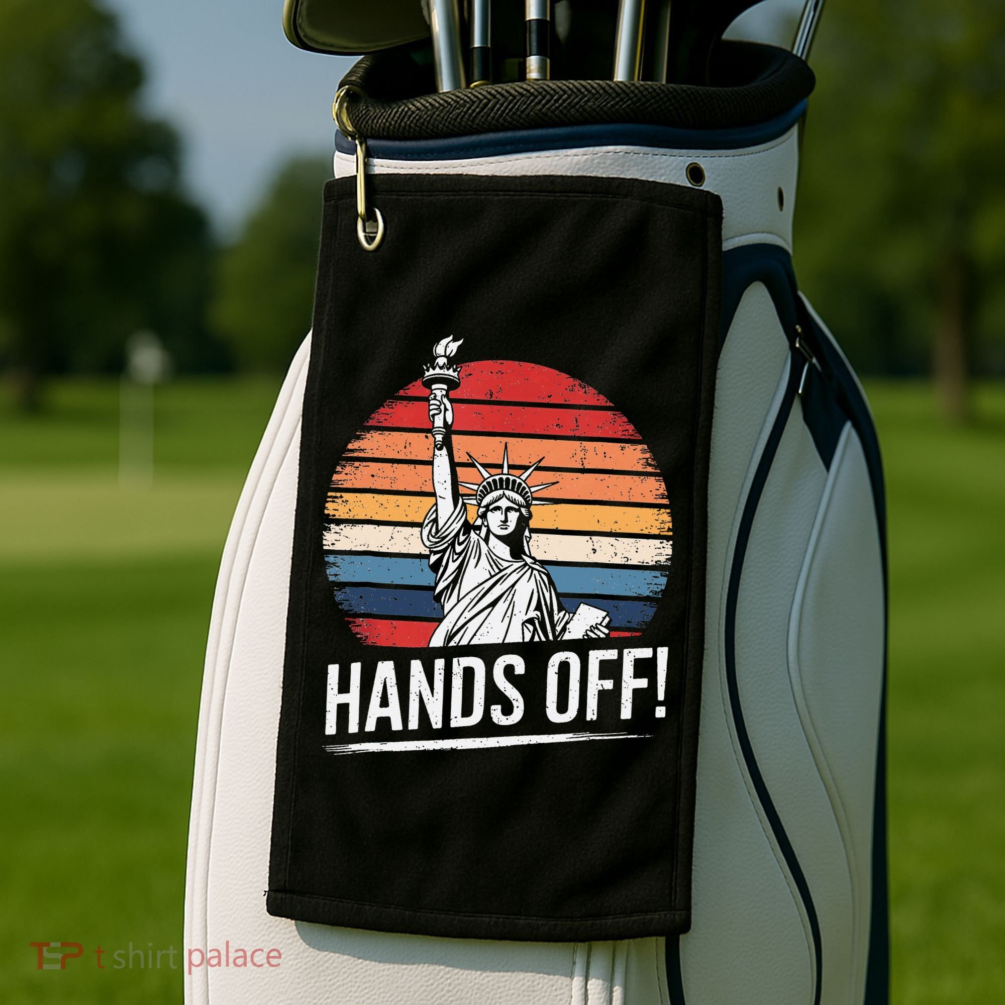 Resist Resistance Statue Of Liberty Hands Off Protest Golf Towel