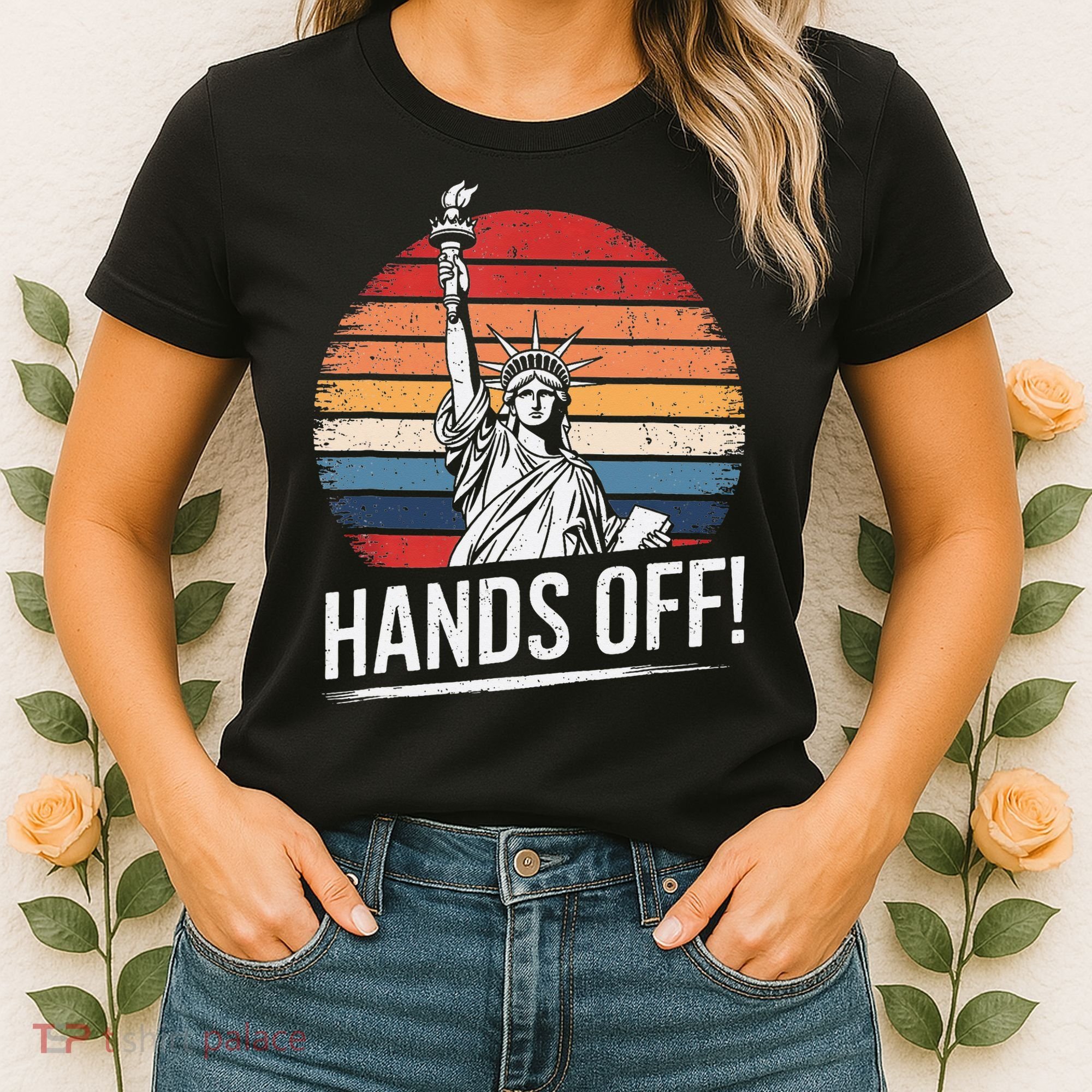 Resist Resistance Statue Of Liberty Hands Off Protest Women's T-Shirt