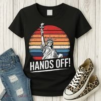 Resist Resistance Statue Of Liberty Hands Off Protest Women's T-Shirt thumb 3