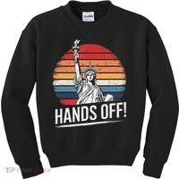 Resist Resistance Statue Of Liberty Hands Off Protest Kids Sweatshirt thumb 0