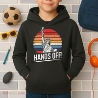 Resist Resistance Statue Of Liberty Hands Off Protest Kids Hoodie thumb 2