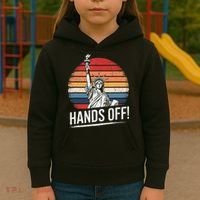 Resist Resistance Statue Of Liberty Hands Off Protest Kids Hoodie thumb 3
