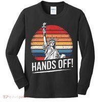 Resist Resistance Statue Of Liberty Hands Off Protest Kids Long Sleeve Shirt thumb 0
